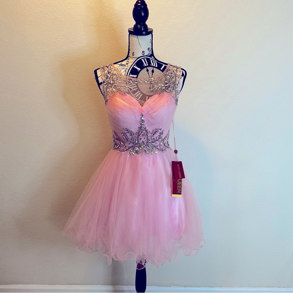 NWT NEW PINK & RHINESTONE 💕SZ 6 DRESS